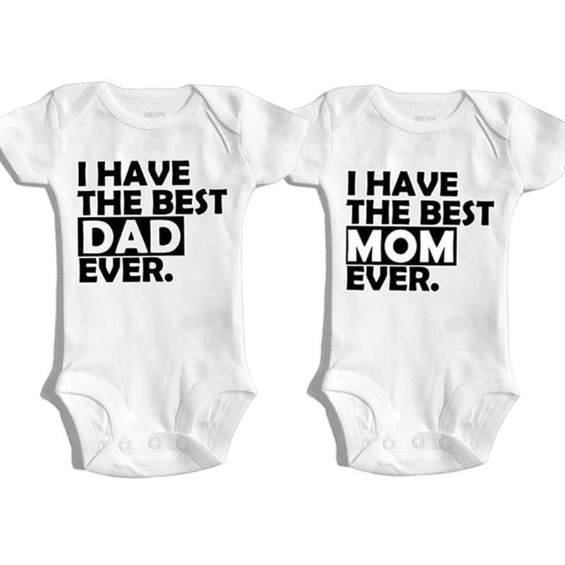 Dad Ever Dad Fathers Day1 Infant Baby Boys Girls Crawling Suit Sleeveless Romper Bodysuit Onesies Jumpsuit White Best