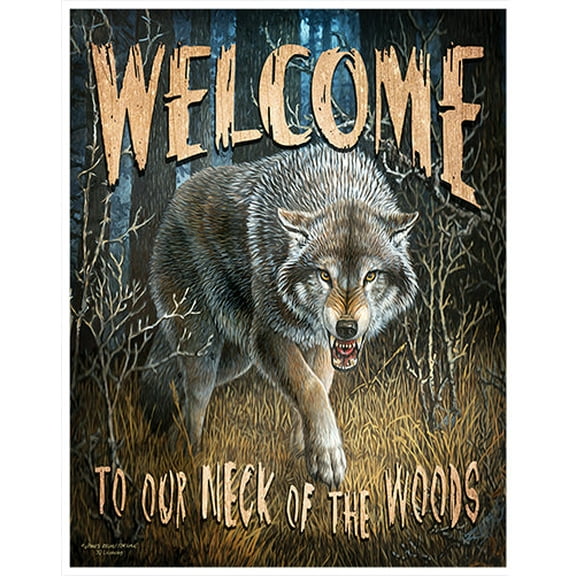 SignMission P-1117 Wolf Woods Wolf Woods Novelty Sign