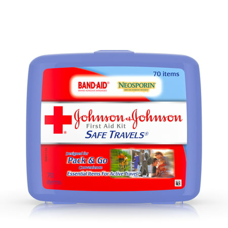 Johnson & Johnson Safe Travels First Aid Kit, 70 pc