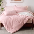 thumbnail image 3 of Juego de Edredón Bedsure para Cama Individual Rosa con Manta de Franela - 6 Piezas, 3 of 8