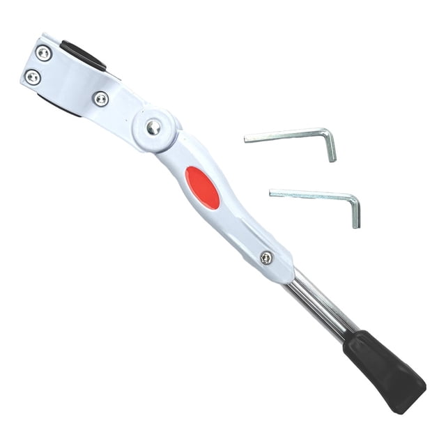 Thinsony Bike Kickstand - Precise Fit And Smooth Operation For Improved Performance Easy To Install Stylish Bike Foot Support white 1 Pc