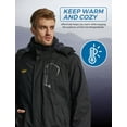 thumbnail image 3 of Veste d'Hiver Imperméable pour Hommes Manteau d'Hiver Chaud Veste de Ski à Capuche, 3 of 5