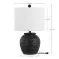 thumbnail image 3 of SAFAVIEH Naturi 20 in. Modern Black Ceramic Table Lamp with White Cotton Shade, 3 of 6