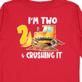 thumbnail image 4 of Inktastic I'm 2 and Crushing It Construction 2nd Birthday Boys or Girls Long Sleeve Toddler T-Shirt, 4 of 5