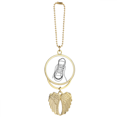 thumbnail image 1 of White Canvas Shoes Painted Car Keychain Angel Wing Pendant, 1 of 4