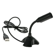 USB Desktop Microphone 360° réglable Support micro Voice Chat enregistrement Mic pour PC Mac avec un port USB
