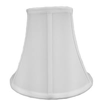Home Concept 5x10x8.5 White Bell Shantung Shade