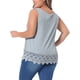 thumbnail image 3 of GRACE & GRANDEUR Blusas de Tirantes de Talla Grande para Mujeres con Cuello Redondo, Estilo Flowy con Encaje 1X Gris, 3 of 6