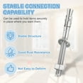 thumbnail image 3 of Uxcell 5 Pcs Ancrages en Coin, 5/8 Pouces x 6 Pouces Ancrages en Acier Inoxydable pour Béton, Fixation Standard Robuste pour Support Mural en Ciment (Inclut Rondelles Écrous, Ton Argent), 3 of 6