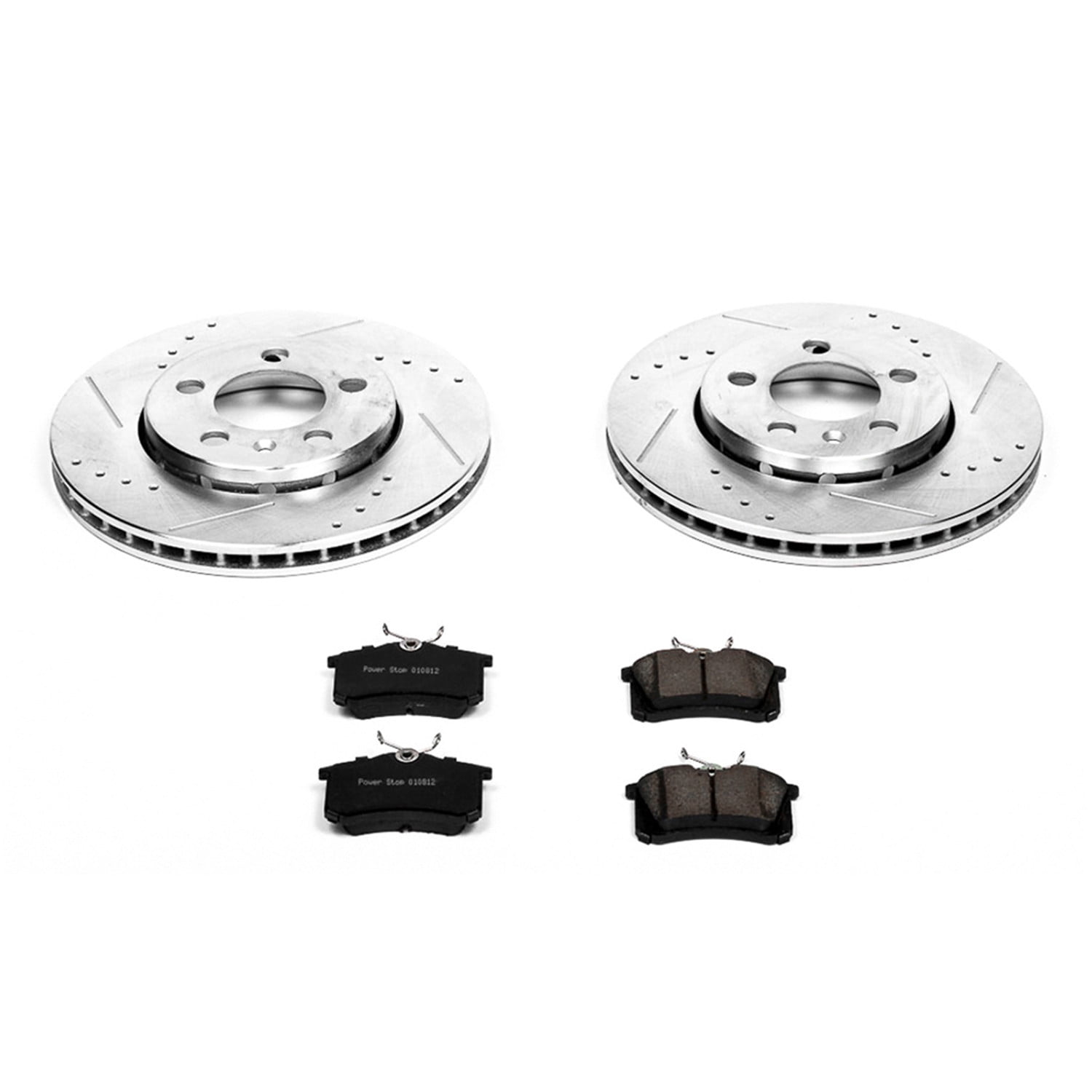 PowerStop Rear Z23 Evolution Sport Carbon-Fiber Ceramic Brake Pad and Drilled & Slotted Rotor Kit Fits: AUDI VOLKSWAGEN Select Models K920