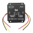 thumbnail image 1 of Car Power Converter, 5A Practical Fast Heat Dissipation Black Voltage Converter Transformer, 60W RV Truck For  Yacht, 1 of 8