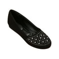 thumbnail image 5 of Fitoron Ballet Flats for Women Clearance Rhinestone Dress Slip on Shoes Wide Width Loafers, 5 of 5