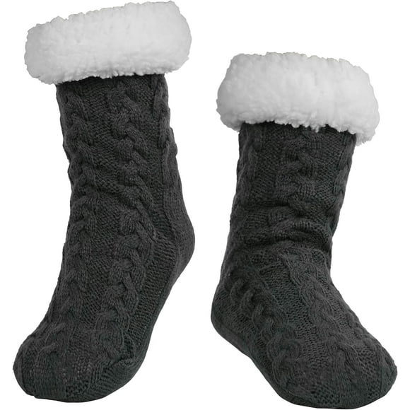 Men Slipper Socks with Grippers Non Slip House Fuzzy Socks Christmas Gifts