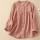 thumbnail image 1 of Ailaofu Women's Casual Linen Shirts – Classic Fit Long Sleeve Button Down Top Collared Blouse, 1 of 6