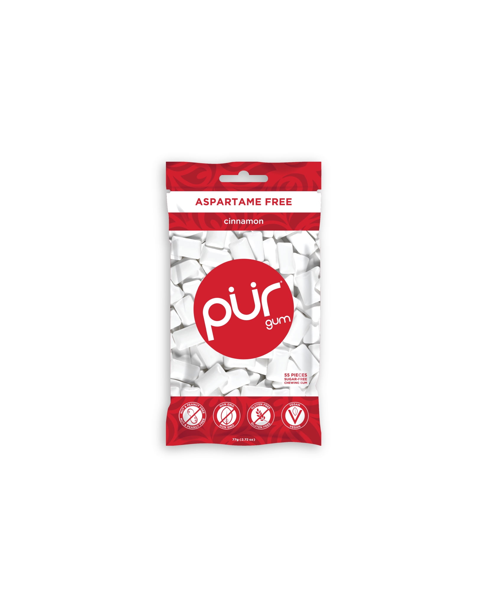 PUR Gum Sugar Free Chewing Gum with Xylitol - Natural Cinnamon Flavor - 55 Pieces (Pack of 1)