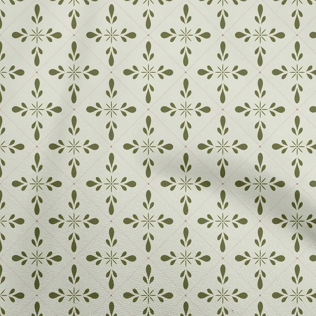 oneOone Cotton Poplin Twill Light Green Fabric Asian Block Craft Projects Decor Fabric Printed By The Yard 56 Inch Wide