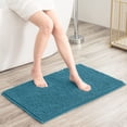thumbnail image 2 of Bathroom Rugs Chenille Bath Rug Soft Short Plush Bath Mat Soft Shower Mat Water Absorbent Shower Mat Quick Dry Machine Washable(Stone Blue,16" x 24"), 2 of 7