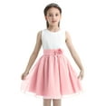 thumbnail image 3 of Haitryli Flower Girls Wedding Bridesmaid Dress Kids Evening Elegant Chiffon Dressees Party Ball Gown White&Pink 16, 3 of 7