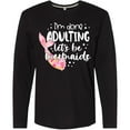 thumbnail image 3 of Inktastic I'm Done Adulting Let's be Mermaids with Pink Mermaid Tail Long Sleeve T-Shirt, 3 of 5