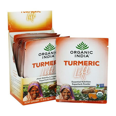 Organic India Lift Box Turmeric Powder, 15 (Best Organic Turmeric Powder In India)