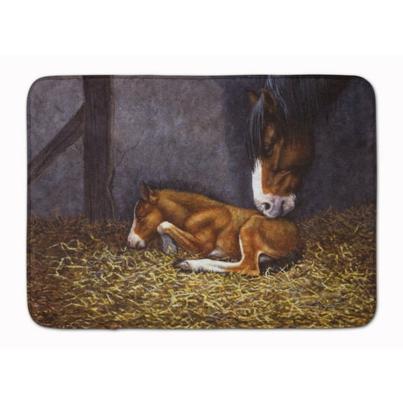 Horse and Her Foal Machine Washable Memory Foam Mat