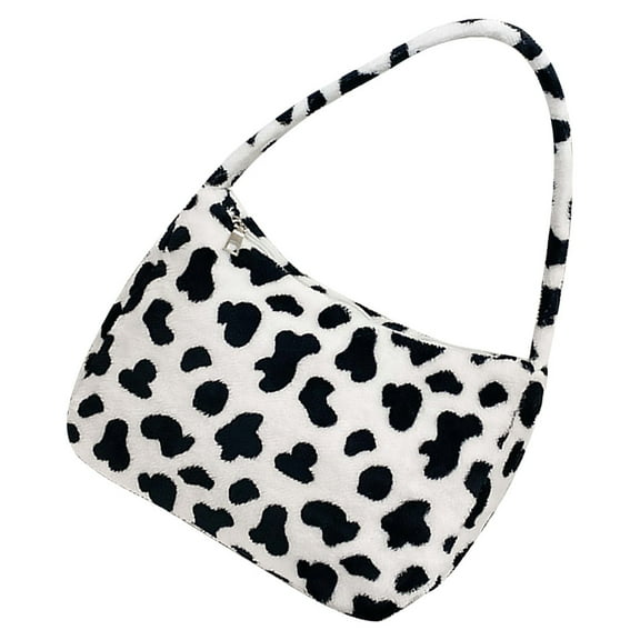 TAILTOSS 1Pack Plush Shoulder Bag for Women with Storage and Cross Assorted Color 10.6X7.5X2.8in