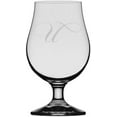 thumbnail image 1 of Chopin Script Etched Monogram Glencairn Crystal Iona Beer Glass Letter U, 1 of 1