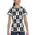 thumbnail image 4 of Honeii Nautical Anchors1 Print Kids Boy T-Shirt,Breathable Round Neck Tee,Stylish Summer Tee for Boys, for Outdoor Activities and Casual Wear, 4 of 7