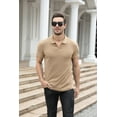 thumbnail image 5 of Iceglad Polo Shirts for Men V Neck Slim Fit Short Sleeve Performance Golf Shirt Knit Soft Tees, 5 of 8