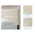 thumbnail image 4 of Bed Frames Cream White Upholstered Queen Platform Bed Frame, Tufted Channel Headboard, Mid-Century Bedroom Furniture, No Box Spring Required, Bed Frame Wood Slats, Modern Soft Boucle, 64.25" x 84.5Cr, 4 of 16