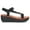 Black Black Brick, variant on Fly London Womens Yefa Leather Textile Sandals