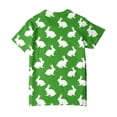 thumbnail image 4 of Hessimy Girls Lace Short Sleeve T Shirts Kids Summer Crewneck Tunic Tops Curved Hem(Green,4-5 Years), 4 of 6