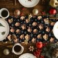 thumbnail image 3 of Christmas Table Runner Santa Claus Gifts Table Runners Snowflakes Black Cotton Linen Dresser Scarf Kitchen Dining Table Decor for Christmas Holiday Party Decor 13x72 Inch, 3 of 8