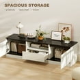 thumbnail image 4 of HOMCOM Modern TV Stand for 55-60 Inch TV, TV Console with Storage, White, 4 of 10