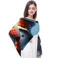 thumbnail image 4 of Christmas Snowman Retro Chic Chiffon Silk Scarf for Women - Lightweight and Breathable - Elegant 180x73cm Wrap for Any Occasion, 4 of 6