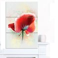 thumbnail image 1 of Beautiful Red Watercolor Poppy Flowers, 1 of 1