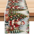 thumbnail image 6 of MXTPOV Christmas Table Runner, Plain Printed Table Runner for Dining Table, Christmas Tree Santa Claus Deers Pattern Table Runner, Home Decor, 13 x 72 inch, 6 of 6