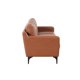 Serta Hemsworth Mid-Century Modern Style Sofa, Brown Faux Leather ...