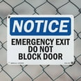 thumbnail image 4 of Emergency Exit Do Not Block Door OSHA Notice Aluminum Sign 24 Inch x 18 Inch - 5 Pack, 4 of 8