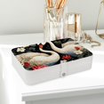 thumbnail image 6 of Swan Earring Organizer Jewelry Box Necklace Organizer PU Leather with Removable Compartment Portable, 6 of 6