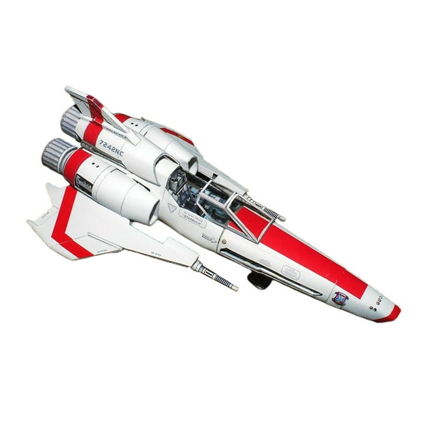 Artesanías de naves espaciales,battlestar galactica starship batallas naves modelo,maquetas juguetes nave construcción nave espacial diy,modelo de papel artesanal niños adultos