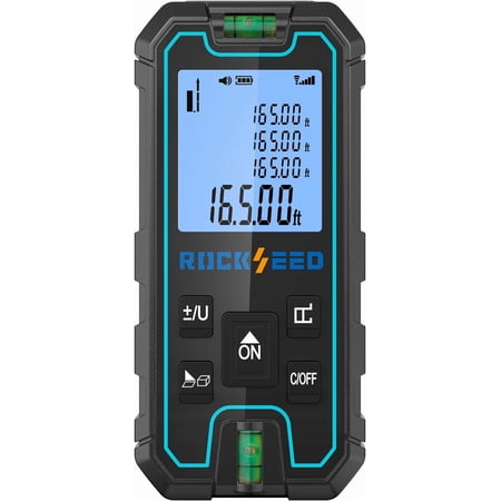 Laser Measure 165 Feet Portable Laser Distance Meter Digital Distance Measurement with 2 Bubble Levels Laser Distance Measure with 5 Units Conversion