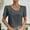 Dark Gray Tunic Crop Tops T-Shirts, variant on Women's Summer Tunic Crop Tops T-Shirts Stylish Fashion Trendy Short Sleeve Tees Knot Wrap Solid Tops Slant V-Neck Shirts Loose Casual Business Flowy Blouse Dressy Women Pink 6