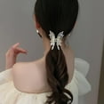 thumbnail image 6 of Small Three Pearl Hair Clip for Women - Cute Acrylic Mini Clip - Fashion Hair Accessory in 1PCS, 6 of 8