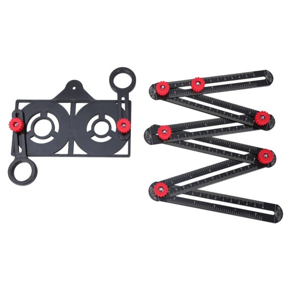 Multi Ruler Aluminum Alloy 6/12 Fold Ruler Finder Ceramic Tile Opening Positioner 0pening Locator