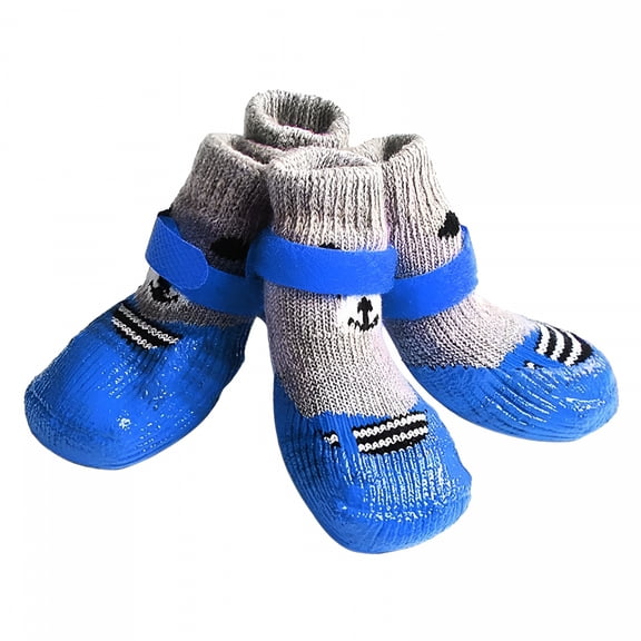 TELOLY Dog Socks, Boots Shoes for Dogs Cat Socks Non-Slip Soles Adjustable Dog Cat Paw Socks Fit for Puppy and Small Dogs (L, Black)