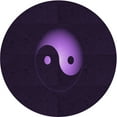 thumbnail image 1 of Ahgly Company Machine Washable Indoor Round Transitional Purple Iris Purple Area Rugs, 4' Round, 1 of 7
