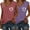 Red+Purple, variant on Women's 2-Pack Graphic Tees, Funny Print Short Sleeve Casual Summer Tops, L