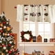 thumbnail image 4 of Cortinas Cortas Bordadas con Motivos Navideños | Decoración Festiva | Estilo Campestre | Poliéster | Blanco | 140×45 Cm | 1 Cortina, 4 of 6