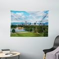 thumbnail image 1 of Urban Tapestry, City Park at Denver Colorado Downtown Tree and Architecture Sunny Panorama, Wall Hanging for Bedroom Living Room Dorm Decor, 60W X 40L Inches, Sky Blue Fern Green, by Ambesonne, 1 of 2